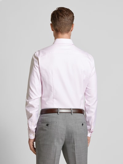 Jake*s Slim Fit Business-Hemd aus Two Ply mit extra langem Arm Hellrosa 5