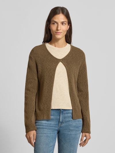 Samsøe Samsøe Gebreide cardigan met knoopsluiting, model 'CASSANDRA' Hazelnoot gemêleerd - 4
