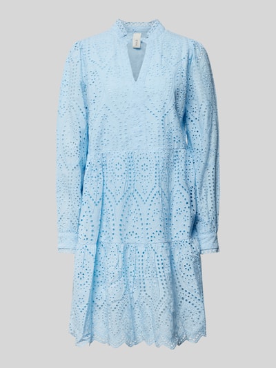 YAS Knielanges Kleid mit Lochstickerei Modell 'Holi' Hellblau 1