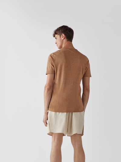 Lardini T-Shirt aus Leinen Beige 5