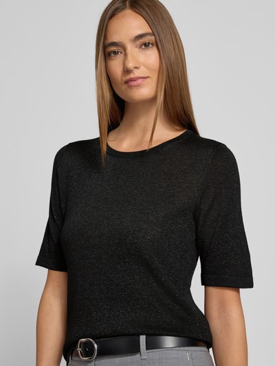 Christian Berg Woman Selection Strickpullover mit gerippten Abschlüssen Black 3