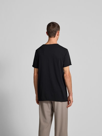 Filippa K Regular Fit T-Shirt mit Rollsaum Black 5