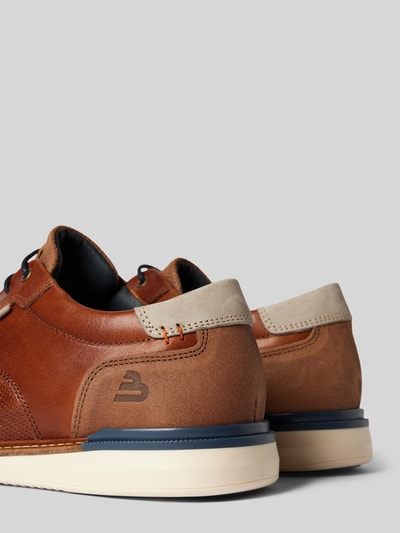 BULLBOXER Leren veterschoenen met structuurmotief, model 'FLIN' Cognac - 2