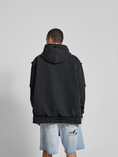 VETEMENTS Oversized Hoodie im Layering-Look Dunkelgrau 5