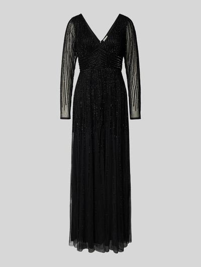 LACE & BEADS Abendkleid mit Zierperlenbesatz Black 1