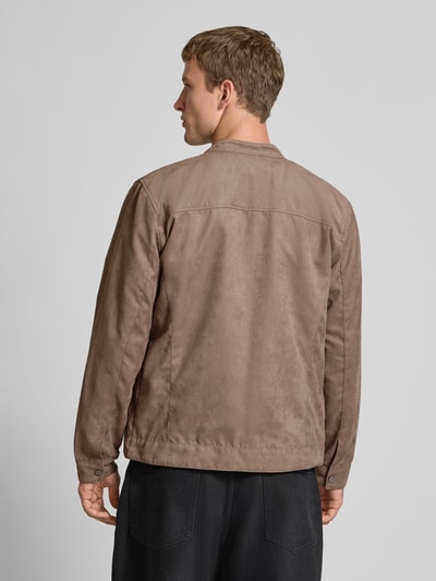 Only & Sons Regular fit jack in leerlook, model 'MIKE' Lichtbruin - 5