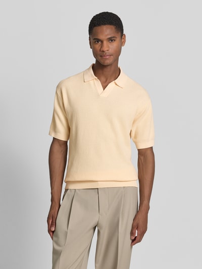 BOSS Orange Regular Fit Poloshirt aus reiner Baumwolle Modell 'KOCELLO' Apricot 4