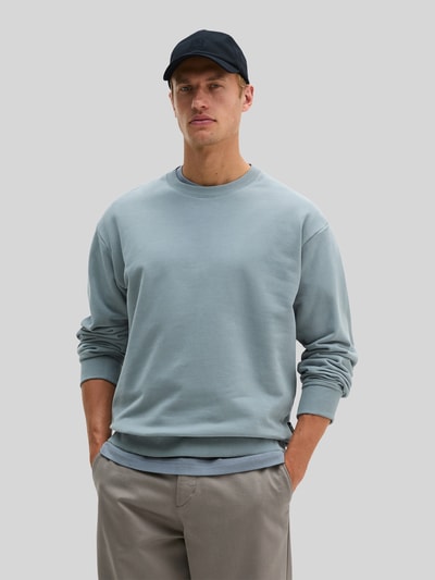 Marc O'Polo Relaxed Fit Sweatshirt aus reiner Baumwolle  Rauchblau 4