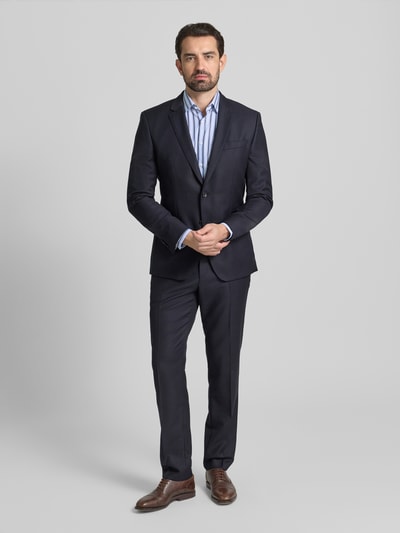 Jake*s Regular fit zakelijk overhemd met kentkraag Marineblauw - 1