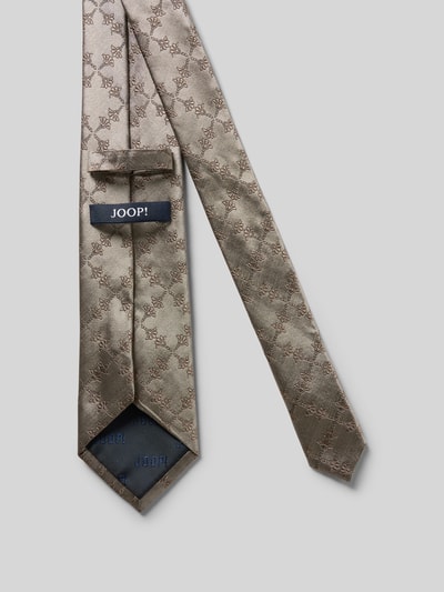 JOOP! Collection Stropdas van zijde met stitchings (8 cm) Beige - 2