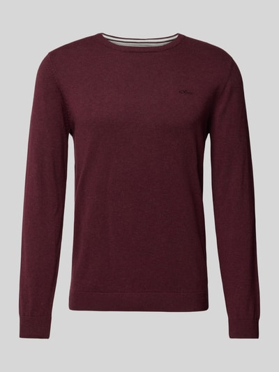 s.Oliver RED LABEL Gebreide pullover met ribboorden Paars - 2