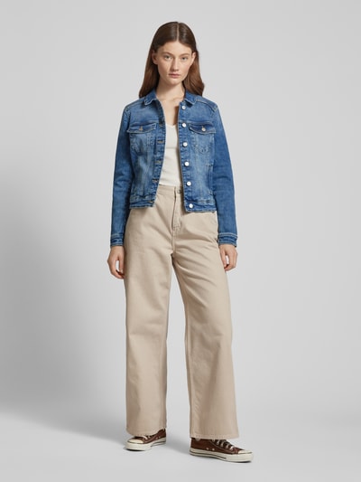 QS Jeansjack met paspelzakken op de borst Blauw - 1