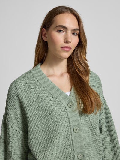 JAKE*S STUDIO WOMAN Strickcardigan mit gerippten Abschlüssen Lind 3