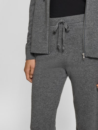 Jake*s Casual Joggingbroek van kasjmier met elastische band Donkergrijs gemêleerd - 3