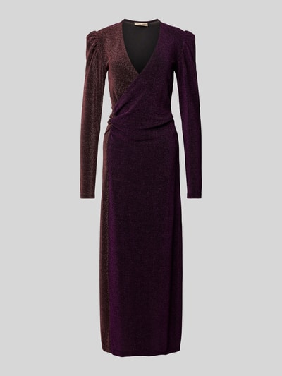 Stella Nova Maxikleid mit V-Ausschnitt Purple 1