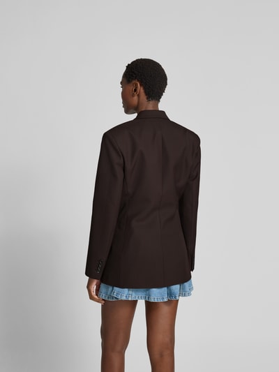 Anine Bing Blazer mit Woll-Anteil Dunkelbraun 5