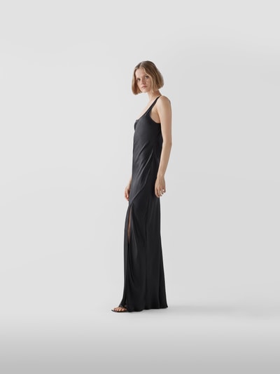 Sir Seidenkleid in Maxilänge Schwarz 4