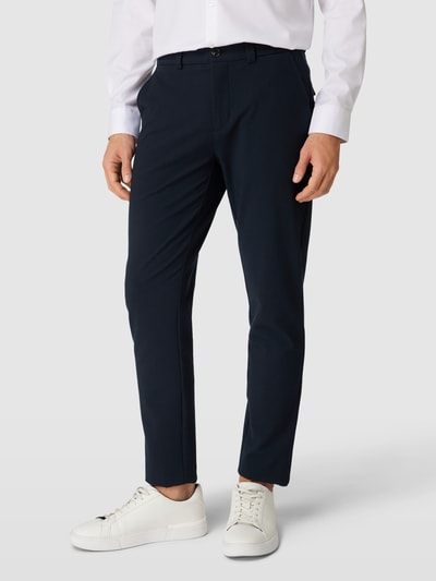 MOS MOSH Stoffen broek met structuurmotief, model 'Grady' Marineblauw - 4