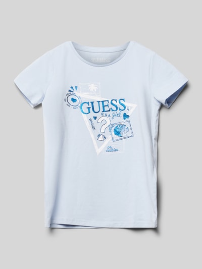 Guess T-Shirt mit Rundhalsausschnitt Bleu 1