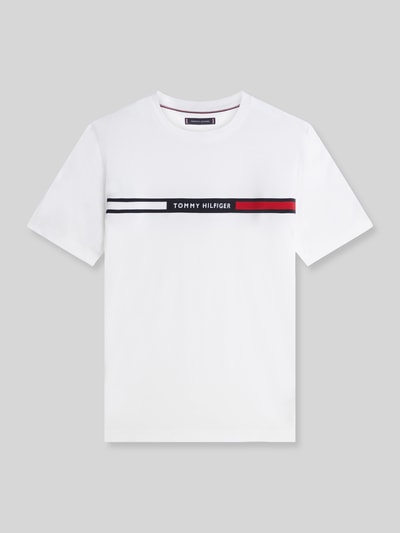 Tommy Hilfiger t-shirt o kroju regular fit z czystej bawełny Biały 2