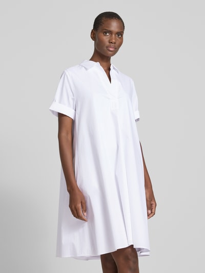 Windsor Knielange jurk met platte kraag Wit - 4