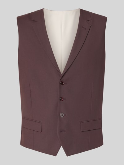 MCNEAL Slim Fit Weste mit Viskose-Anteil Dunkelrot 2