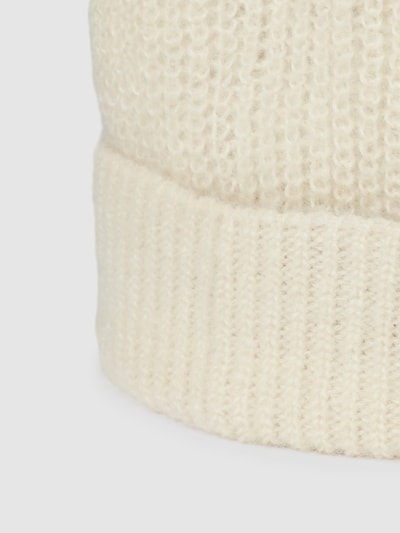 BOSS Black Women Beanie mit Label-Detail Modell 'Zarena' Ecru 2