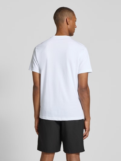 Lacoste Sport t-shirt sport w kroju regular fit z mieszanki bawełny Biały 5