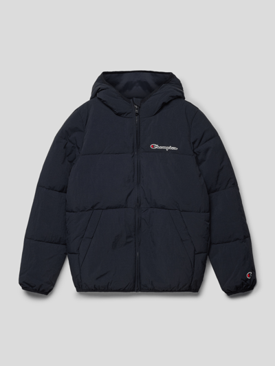 CHAMPION Steppjacke mit Label-Print Modell 'Rochester' Schwarz 1