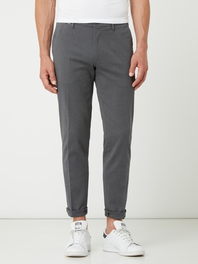 Cinque Grey Slim fit stoffen broek met stretch, model 'CiBrody' Donkergrijs gemêleerd - 4