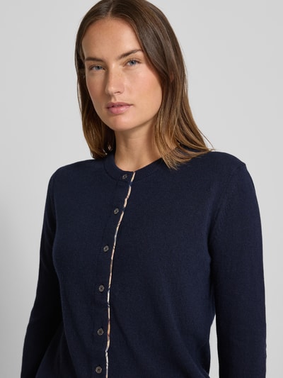 Barbour Regular Fit Strickjacke aus Woll-Baumwoll-Mix Modell 'PENDLE' Marine 3