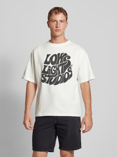 Low Lights Studios T-Shirt mit Label-Print Offwhite 4