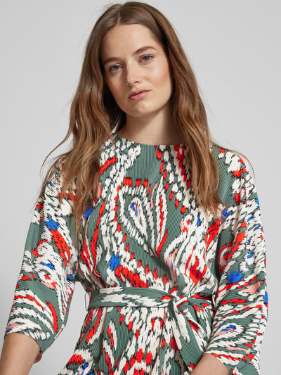 s.Oliver RED LABEL Midi-jurk met paisleymotief Flessengroen - 3