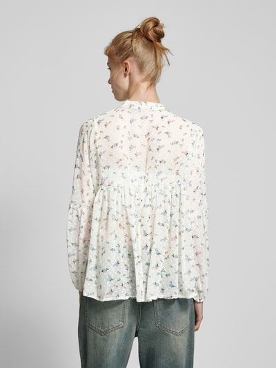 Only Blouse met druppelvormige hals, model 'AIDA ELISA' Ecru - 5