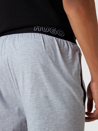 HUGO Korte broek met elastische band met logo, model 'Unite Short' Middengrijs gemêleerd - 3