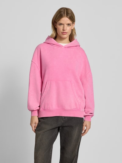 OH APRIL Bluza o kroju oversized z kapturem i kieszenią kangurką model ‘Cherish’ Mocnoróżowy 5