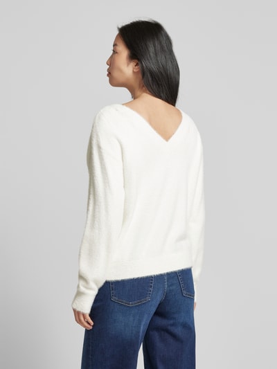 Tom Tailor Denim Regular Fit Strickpullover mit feinem Angora Garn Offwhite 5