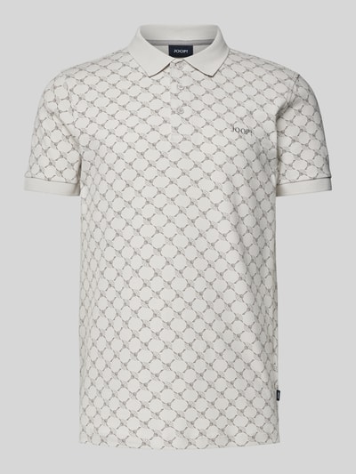 JOOP! Collection Regular Fit Poloshirt mit Allover-Logo-Print Modell 'Paigam' Weiss 2