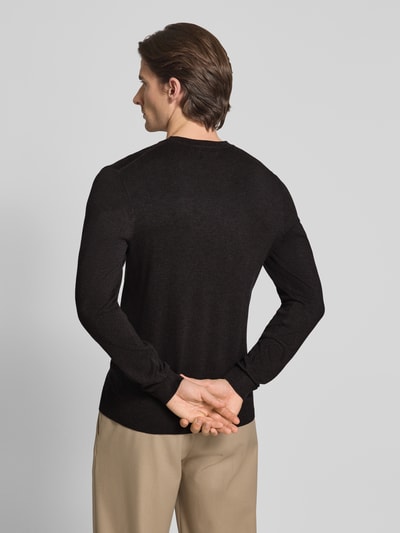 MCNEAL Gebreide pullover met ribboorden Chocoladebruin gemêleerd - 5