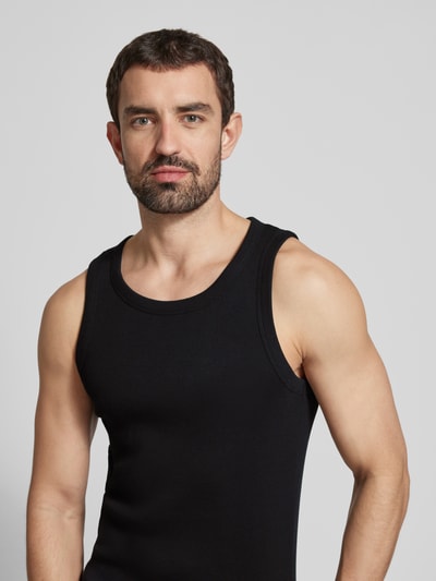 Drykorn Top aus Feinripp mit Rundhalsausschnitt Modell 'NATHAN' Black 3