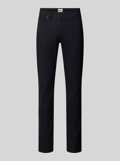 Brax Schmale Hose mit Bügelfalte Marine 1