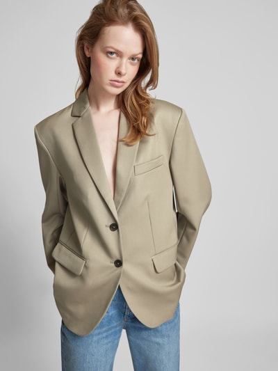 Anine Bing Blazer mit Reverskragen Khaki 3