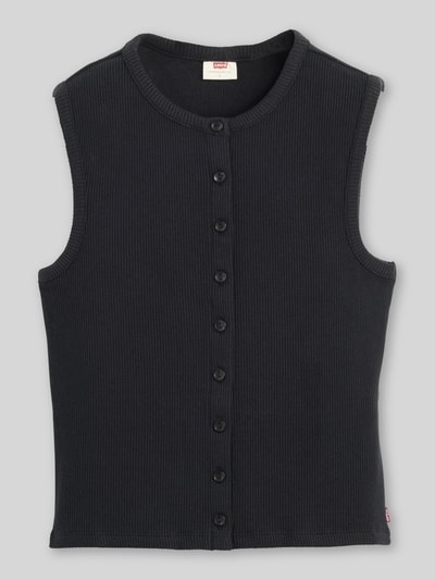 Levi's® Top aus Rippstrick mit Knopfleiste Anthrazit 2