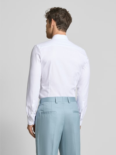 OLYMP No. Six Slim Fit Businesshemd aus Twill mit Stretch-Anteil Weiss 5