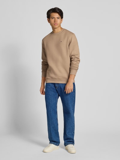 Tommy Jeans Regular Fit Sweatshirt aus Baumwoll-Mix Beige 1