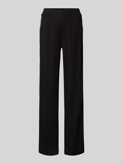 Milano Italy Spodnie sportowe z mieszanki wiskozy z elastycznym pasem Czarny 2