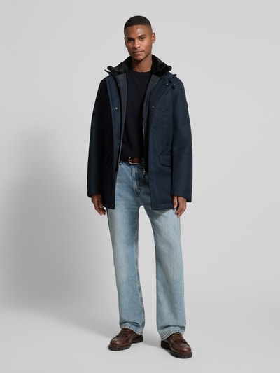 JOOP! Collection Kurzmantel mit verdecktem Reißverschluss Modell 'DARRY' Marine 1