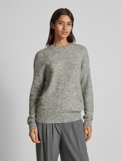 MSCH Copenhagen Gebreide pullover met ribboorden, model 'Festina' Middengrijs gemêleerd - 4