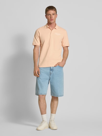 Jack & Jones Regular fit poloshirt met knoopsluiting, model 'MAKOTO' Abrikoos - 1