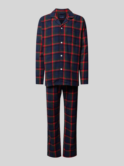 Christian Berg Men Pyjama mit Resortkragen Marine 1